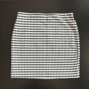 Express Black and White Pencil Mini Skirt